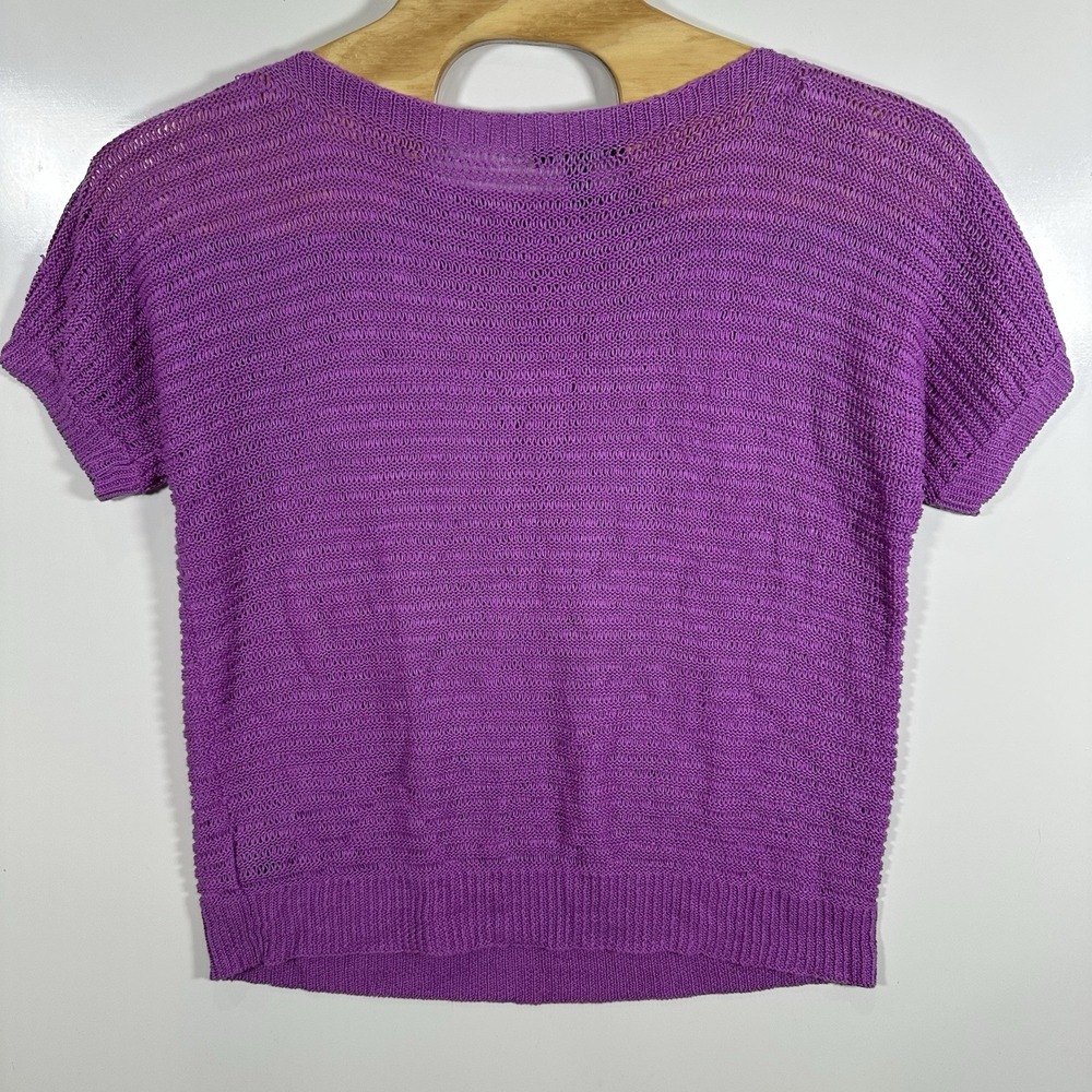 Lauren Ralph Lauren 1X 100% Linen Short Sleeve Open Knit Mesh Sweater Or Vest - Picture 2 of 8